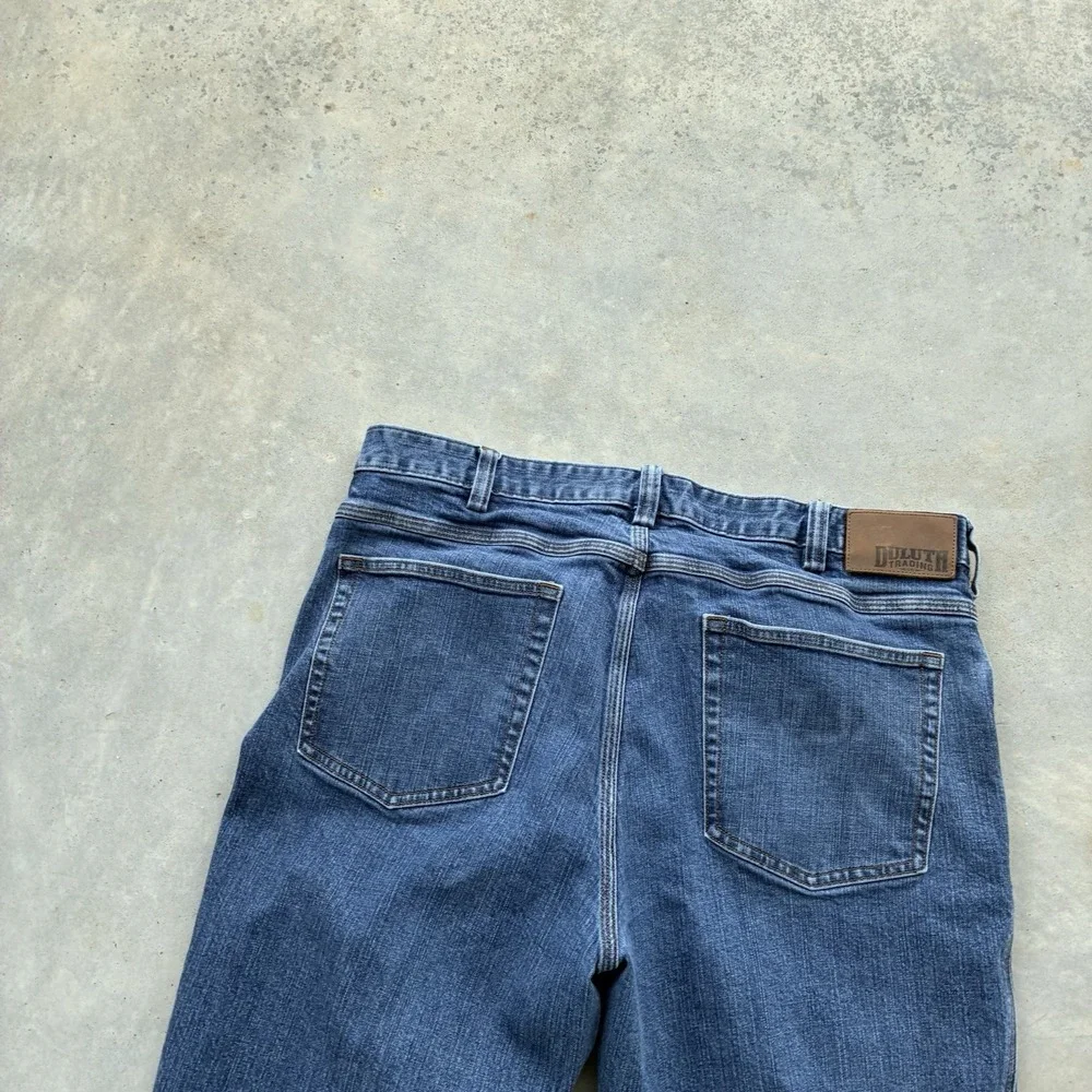 Duluth Trading Co Jeans Men's 38x32 Flex Ballroom Denim Blue Jeans Workwear - Picture 7 of 7